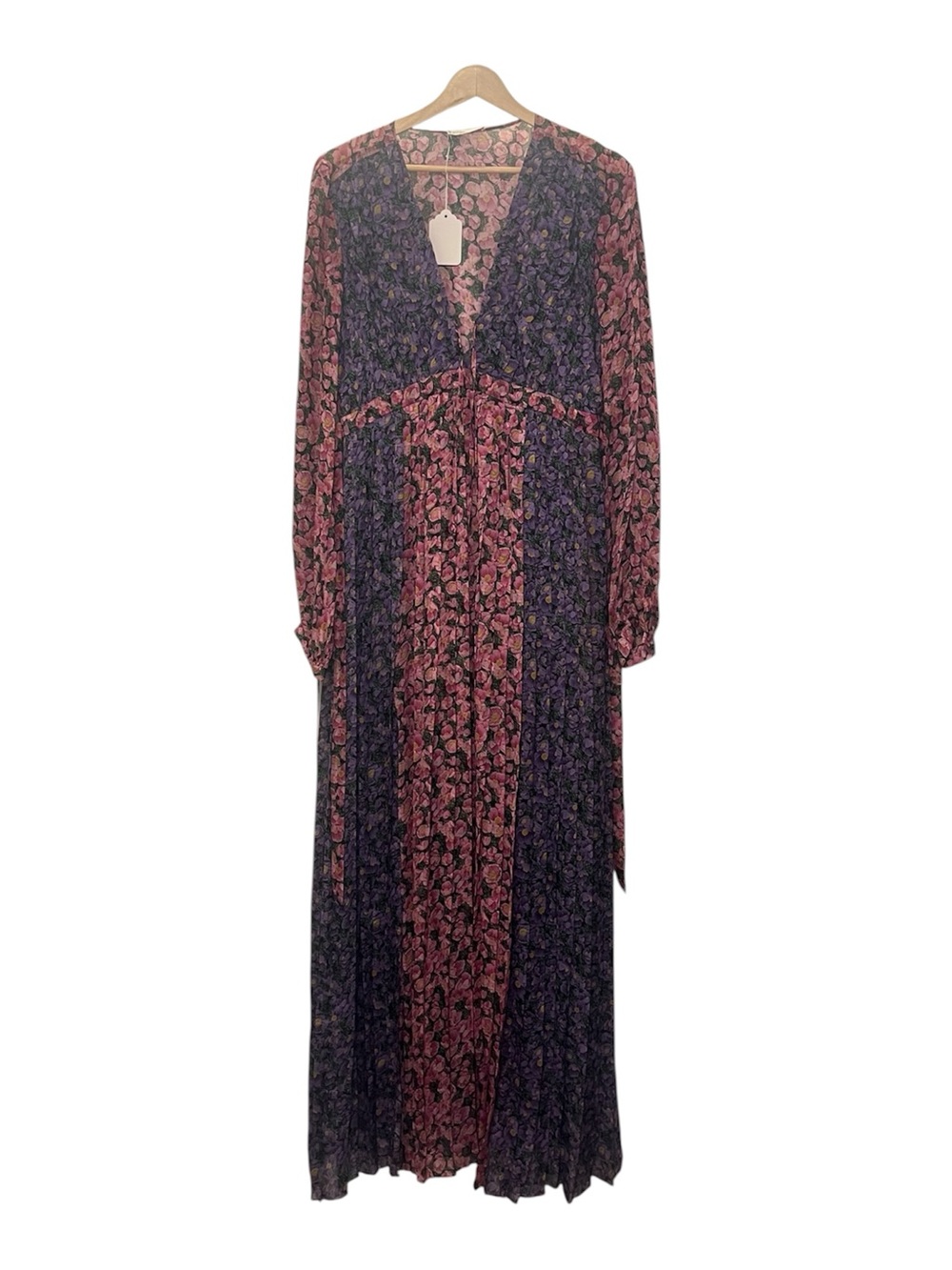 Raquel Diniz Floral Print Silk Maxi Dress